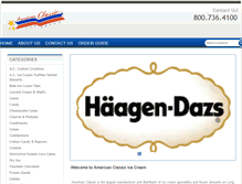 Tablet Screenshot of americanclassicicecream.com